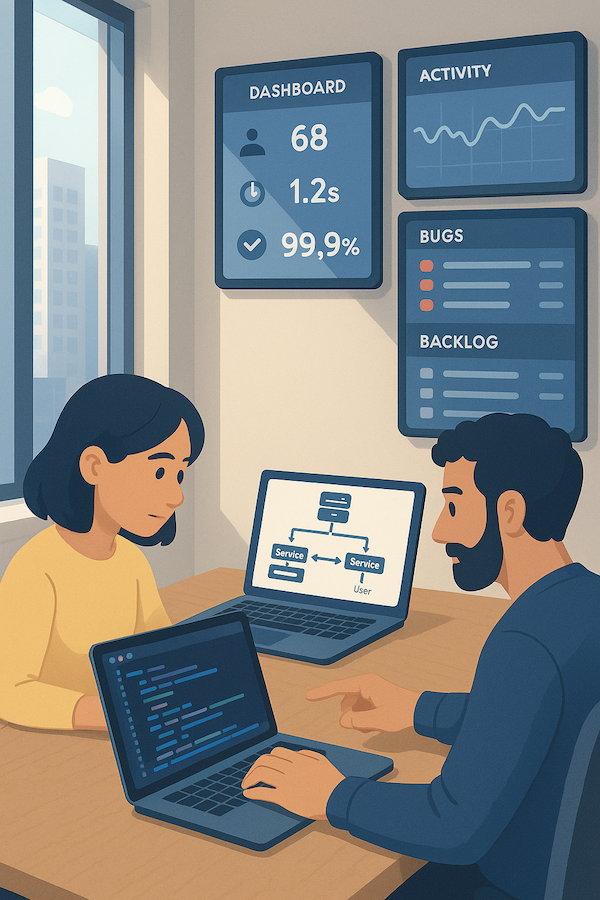 Infografik im flachen Illustrationsstil zum Thema Automatisierungspotenziale der Digitalisierung - Sieben Bereiche werden durch Icons und kurze Beschreibungen visualisiert: Vorausgefüllte Datenfelder, Plausibilitätsprüfungen, Dokumentengenerierung, Spracherkennung oder Scanning, Automatische Erinnerungen & Eskalationen, Systemintegrationen