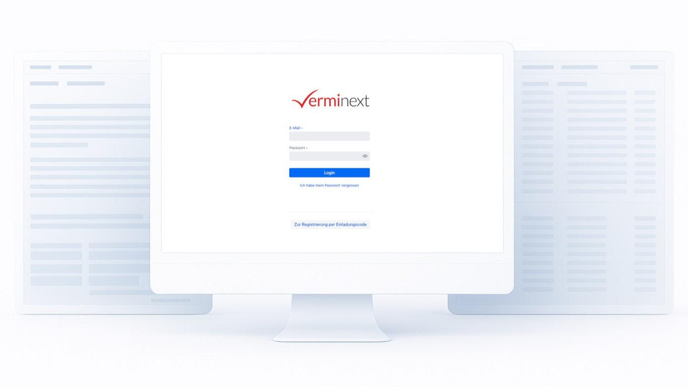 Login-Screen der Webanwendung “Verminext”