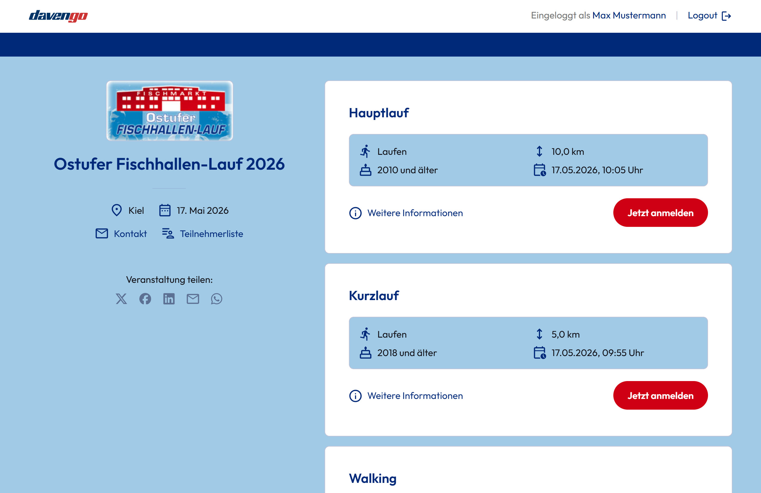 Brainding: Osftufer Fischhallen-Lauf