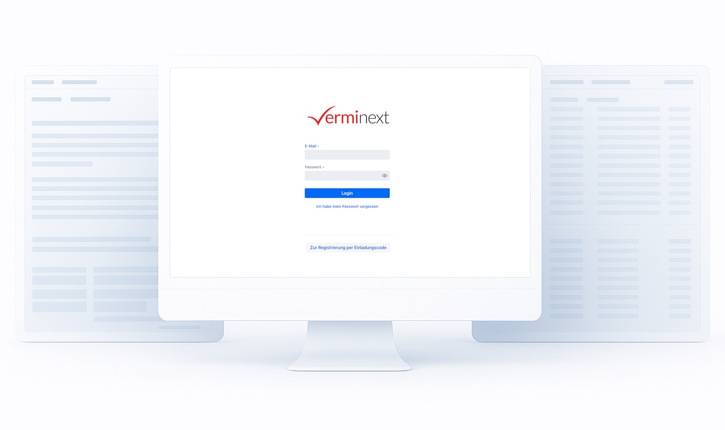 Login-Screen der Webanwendung “Verminext”